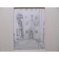 Potloodtekening Perugia - Gesigneerd Jelle Rispens