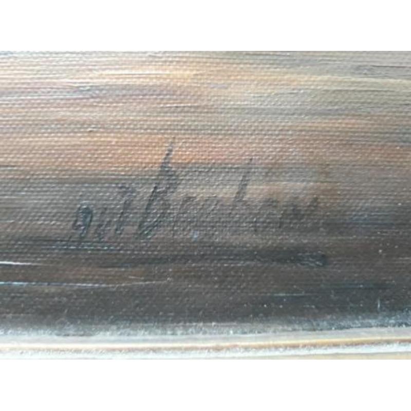 mooi antiek olieverf schilderij