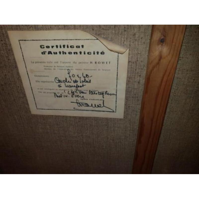 Olieverf schilderij met certificaat