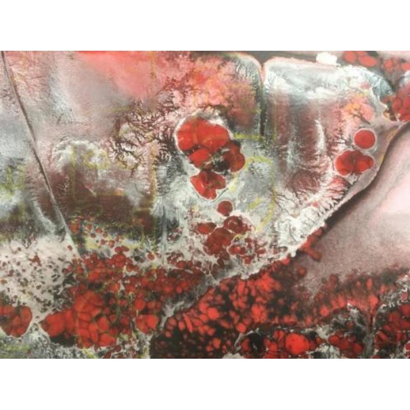 Abstract Landschap verf op papier