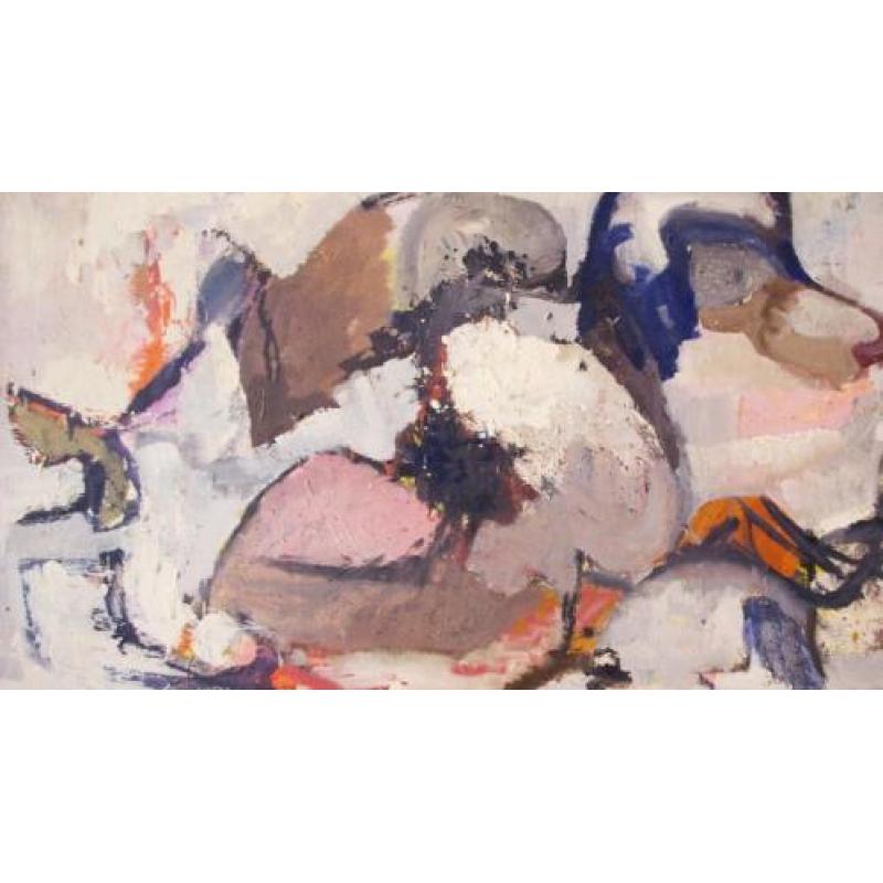 schilderij van Kees Graaf (Texel 1930 - ) - 'Liggend Naakt'