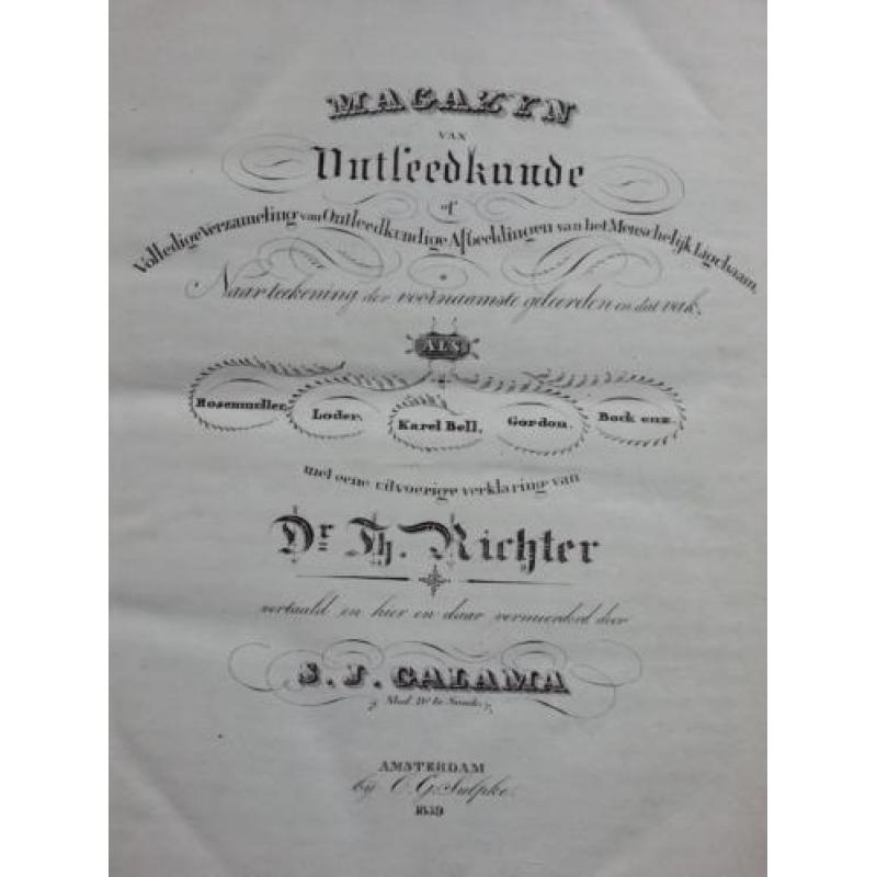 Magazijn van Ontleedkunde 1839 standaardwerk