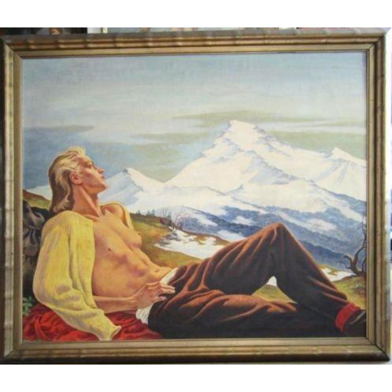 =androgyn halfnaakt=gemonogrammeerd =106 x 128cm = uit 1939