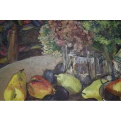 Fer De Smedt, stilleven met bloemen en fruit