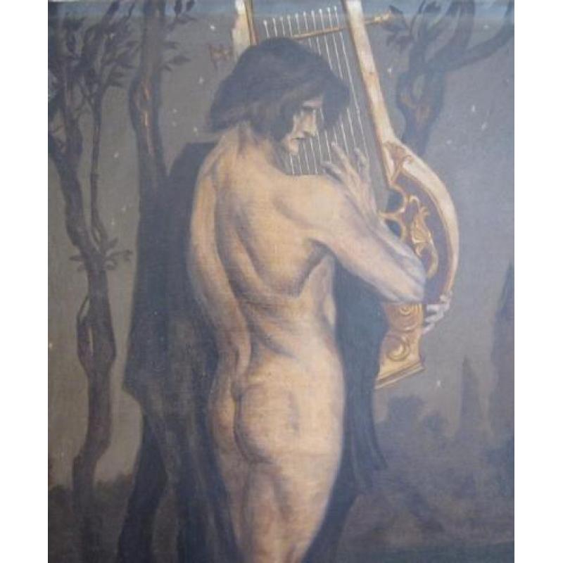 =ca 1900/1920==MANNELIJK NAAKT===93 x 119 cm=====