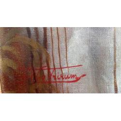 KATTENSCHILDERIJ Gesigneerd J W van Trirum (1924-2011)