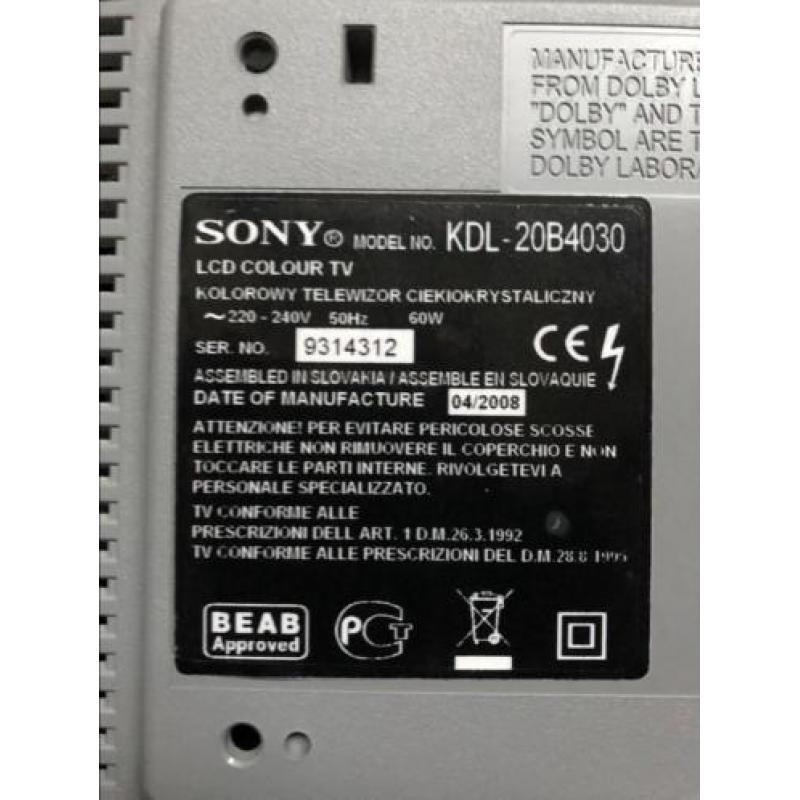 Sony LCD tv 50 cm diagonaal