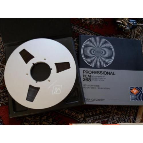 7volle spoelen voor bandrecorder - Agfa (6x metaal en 1x ku