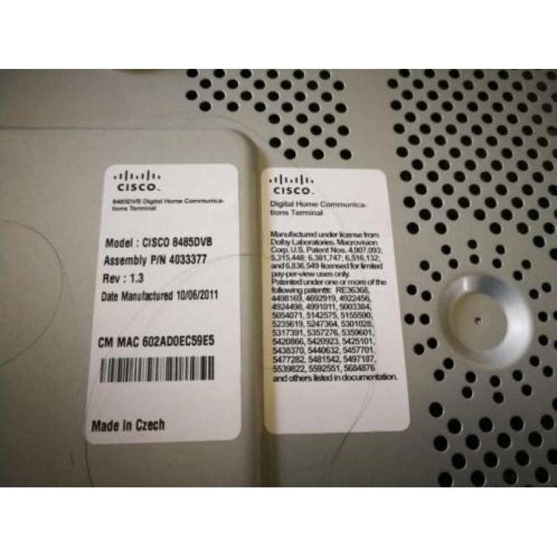 Diverse mediaboxen te koop oa Humax en Cisco