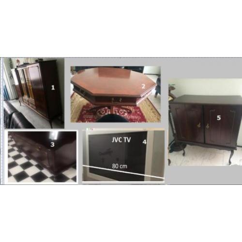 kasten-salon tafel & JVC TV