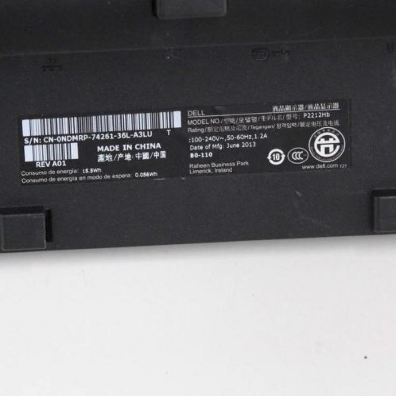Laatste 2 Dell P2212Hb Zwart 22 Inch Monitoren