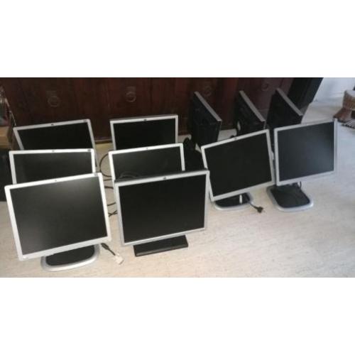 Gebruikte LCD monitoren, partij 11 stuks, ook los te koop
