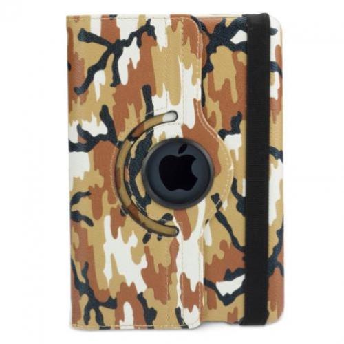Camouflage Bruine Hoes iPad 5 Air Draaibaar 360 Rotatie Case