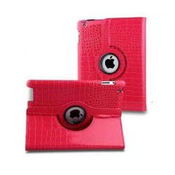 iPad Air 1 Krokodillen lederen hoes 360 graden leer - Roze