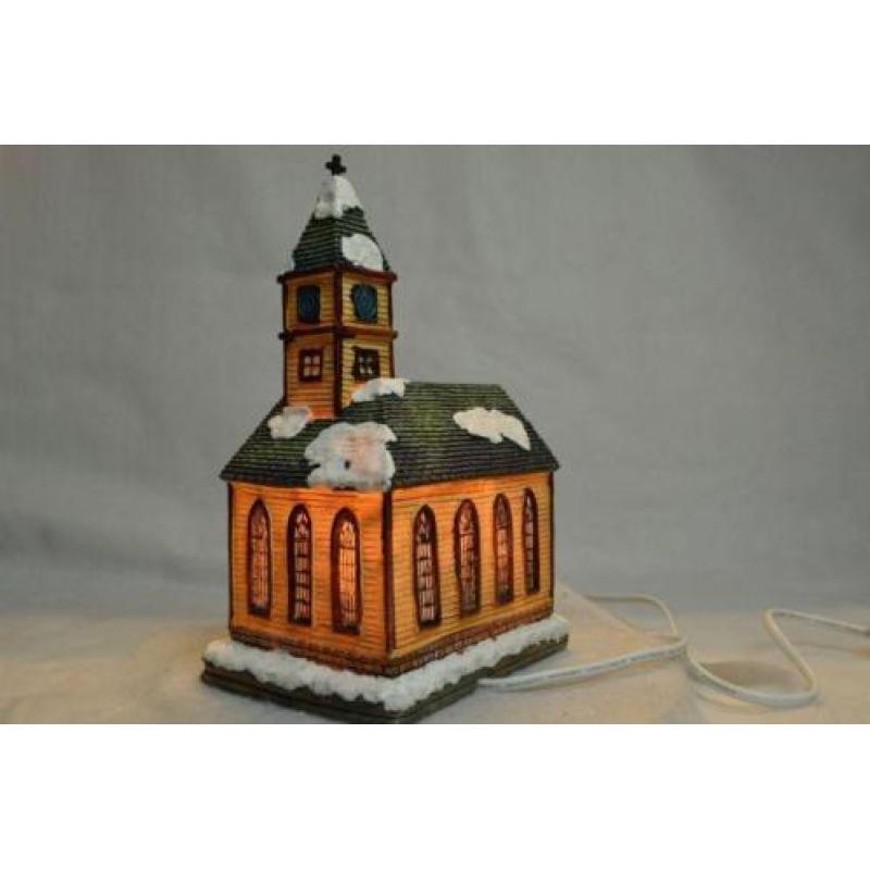 X-Mas Collection Kerstdorp Kerk met zijvleugel