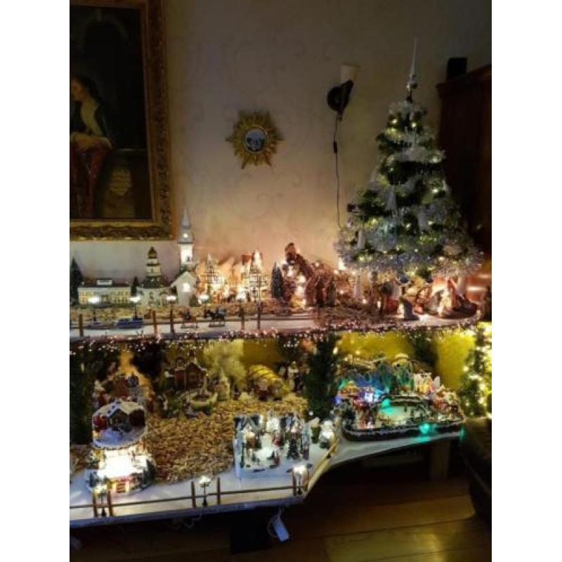 zeer groot KERST DORP DE LENGTE 4MTRBOVEN E4MTR BENEDEN