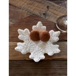 NIEUW Riviera Maison Snowflake party plate S