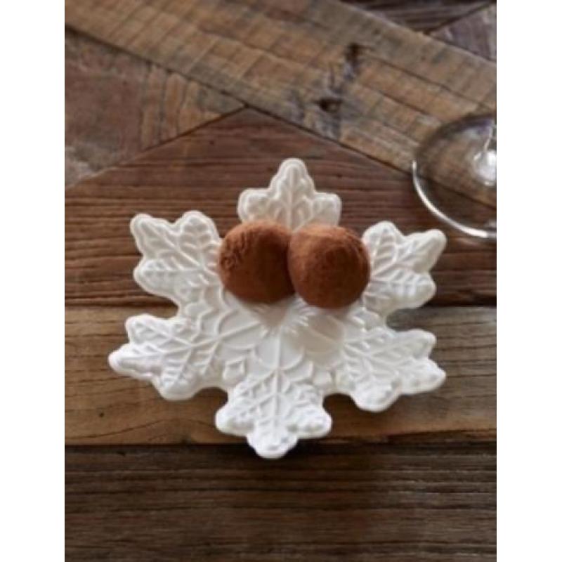 NIEUW Riviera Maison Snowflake party plate S