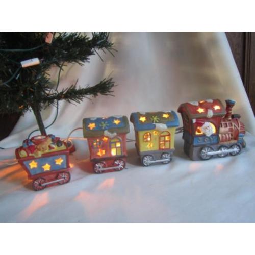 Treintje keramiek sfeerlicht