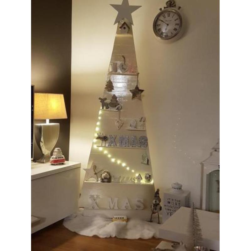 Kerstboom hout wit