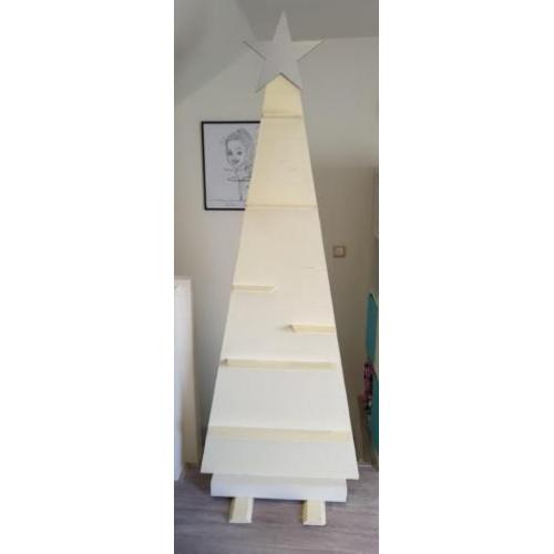 Kerstboom hout wit