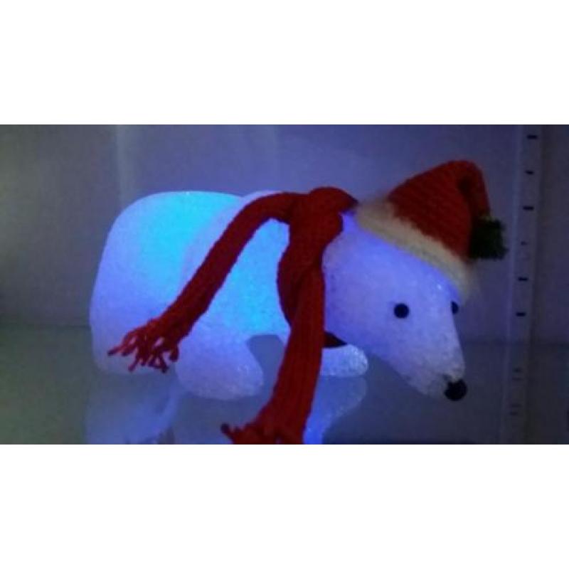 partij acryl ijsberen met ledverlichting - kerst -