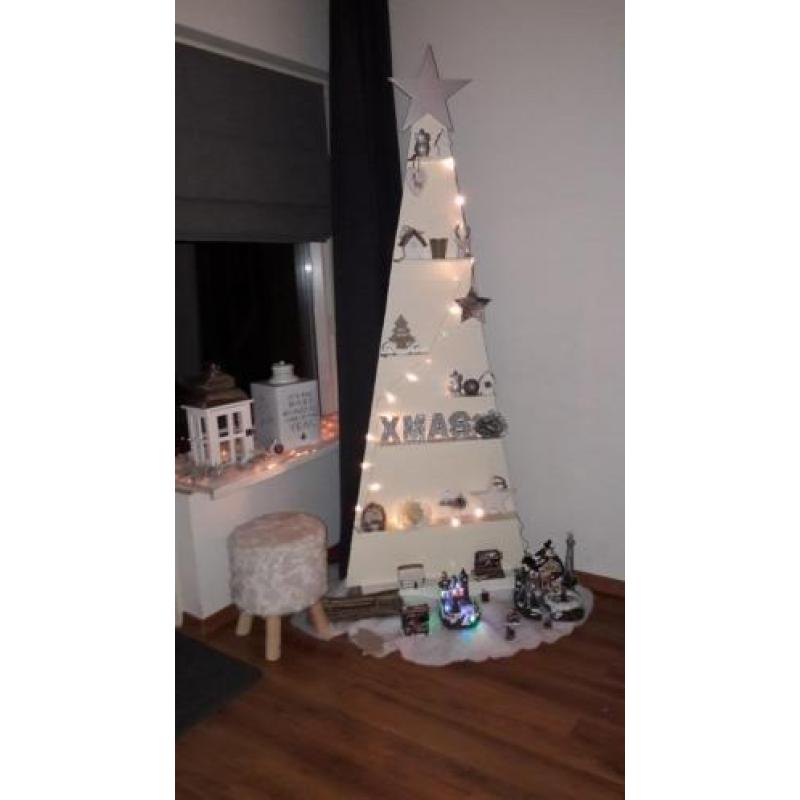 Kerstboom hout wit