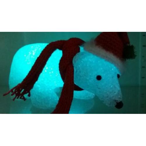 partij acryl ijsberen met ledverlichting - kerst -
