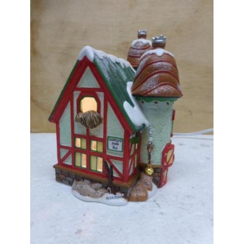 department 56 Reindeer Stables Prancer & Vixen north pole