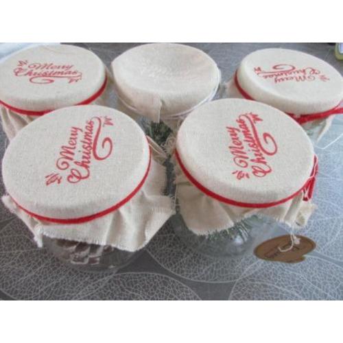 5 potjes kerstdecoratie nieuw