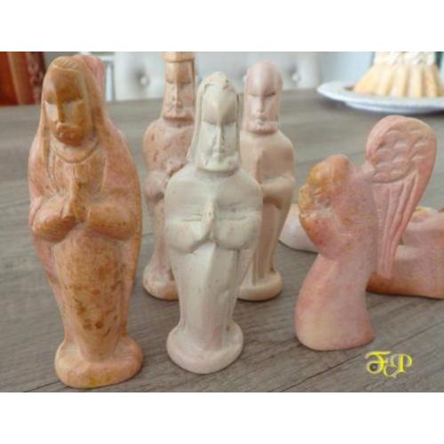 Kerst groep 9 delig natuursteen/marmer