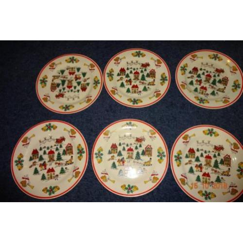 Kerst bordjes 6 stuks