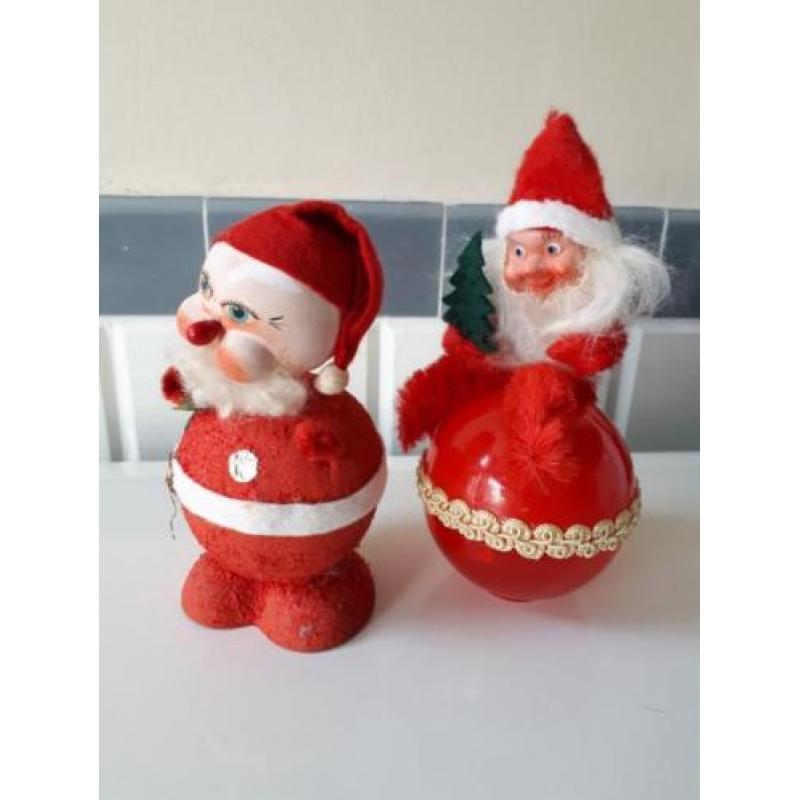 Oude kerst; kerstmannetjes snoep container!