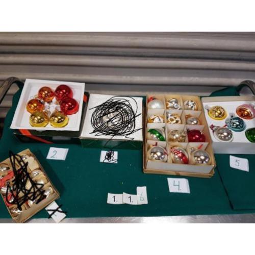 Kerstballen, retro, diverse, zie foto's