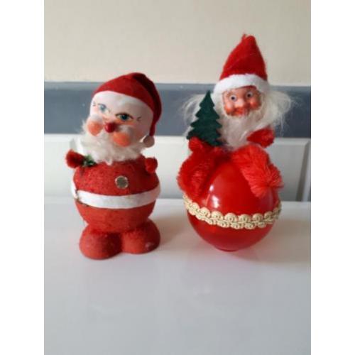 Oude kerst; kerstmannetjes snoep container!