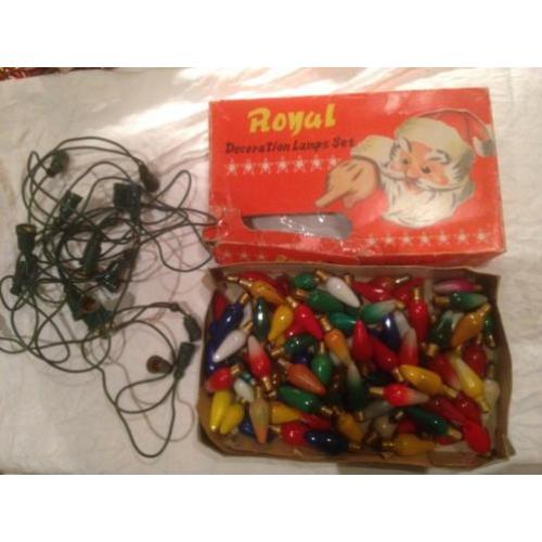 Oude antieke kerstlampjes kerstverlichting