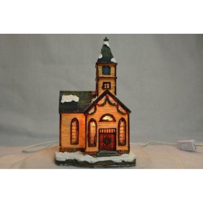 X-Mas Collection Kerstdorp Kerk met zijvleugel