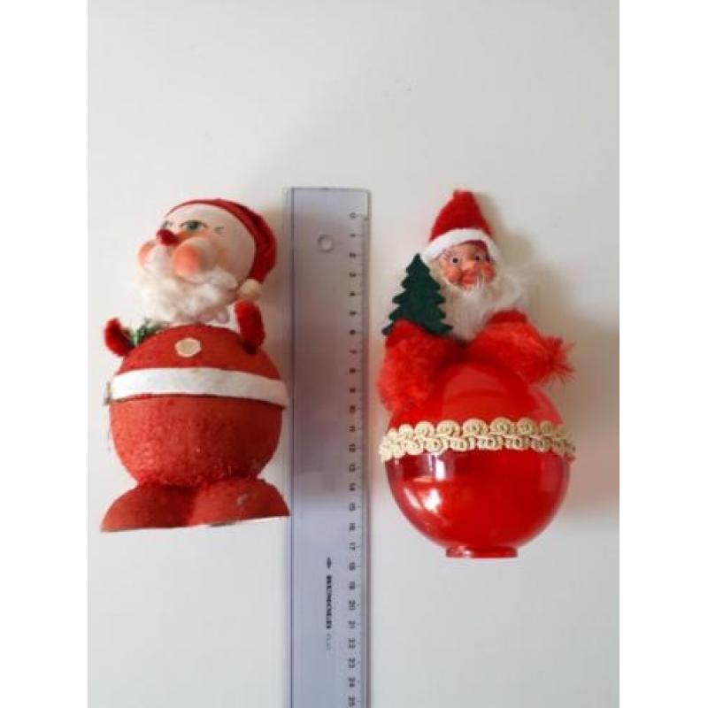 Oude kerst; kerstmannetjes snoep container!