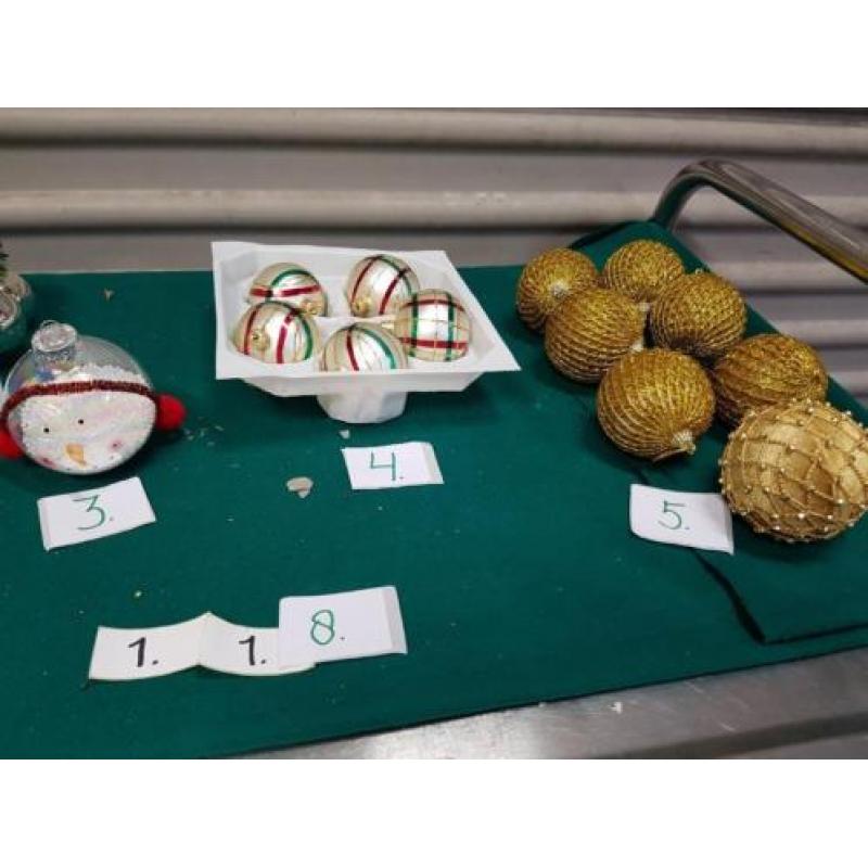 Kerstballen en decoratie, diverse, zie foto's