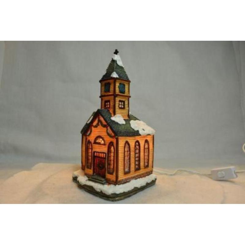 X-Mas Collection Kerstdorp Kerk met zijvleugel
