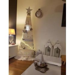 Kerstboom hout wit