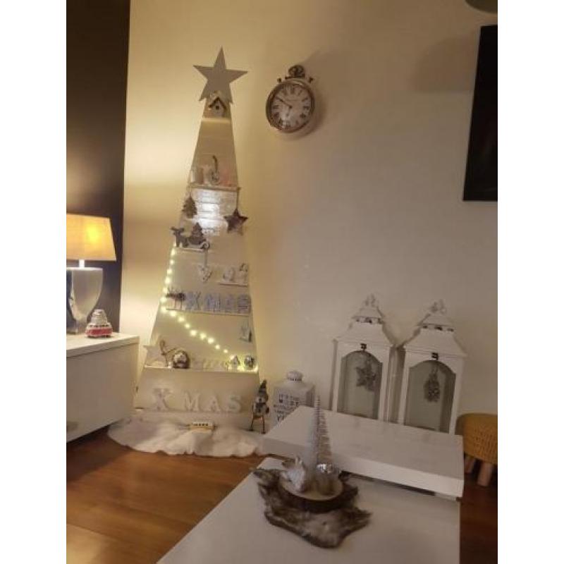 Kerstboom hout wit