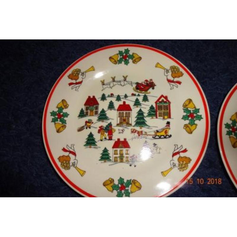 Kerst bordjes 6 stuks