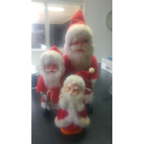 3 vintage kerstmannen