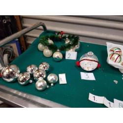 Kerstballen en decoratie, diverse, zie foto's
