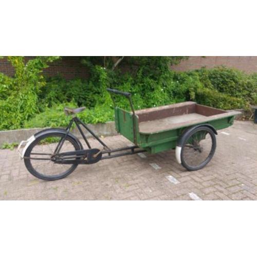 Oldtimer Bakfiets Lely verkoopkar transportfiets