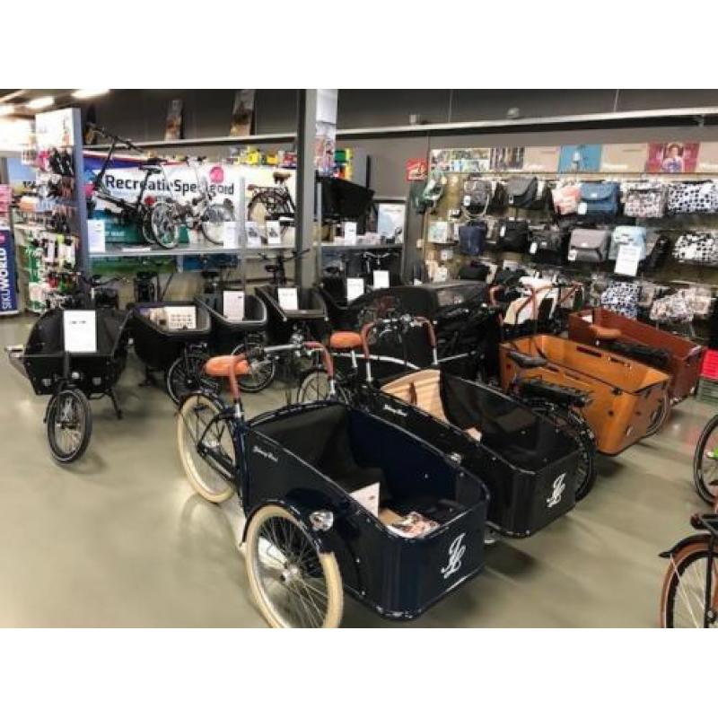 Bakfiets, grote collectie, 8 merken, 1649 euro elektrisch