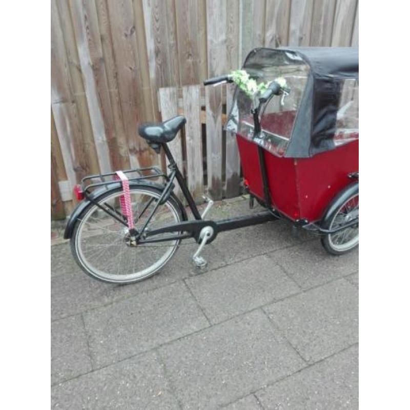 Babboe big bakfiets 7 versnellingen, met huif en kussens