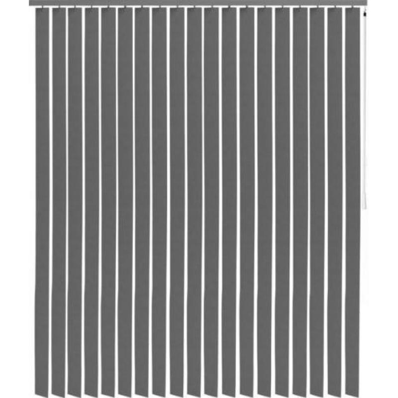 Intensions - Lamel PVC - 89mm - Uni Donkergrijs -200x180cm