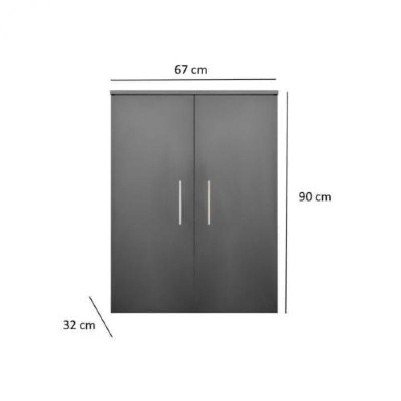 Kolomkast Sanicare Q15 2-Deurs Soft-Closing 90x67x32 cm H...
